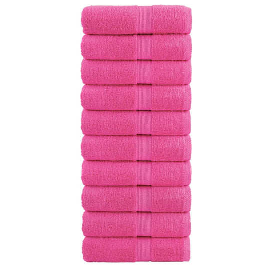 Premium Waschhandtücher SOLUND 10 Stück Rosa 30x30 cm 600 g/m²