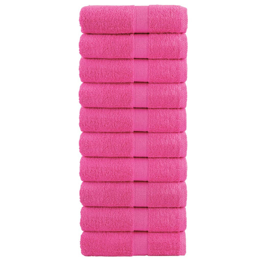 Premium-Gästetücher SOLUND 10 Stk. Rosa 30x50 cm 600 g/m²