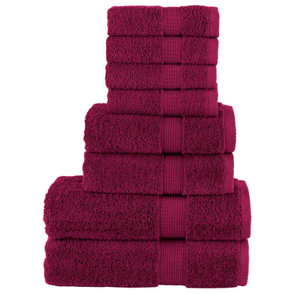 8 tlg. Premium-Handtuch-Set SOLUND Bordeaux 600 g/m²