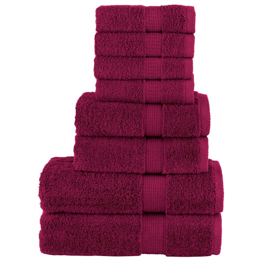 8 tlg. Premium-Handtuch-Set SOLUND Bordeaux 600 g/m²