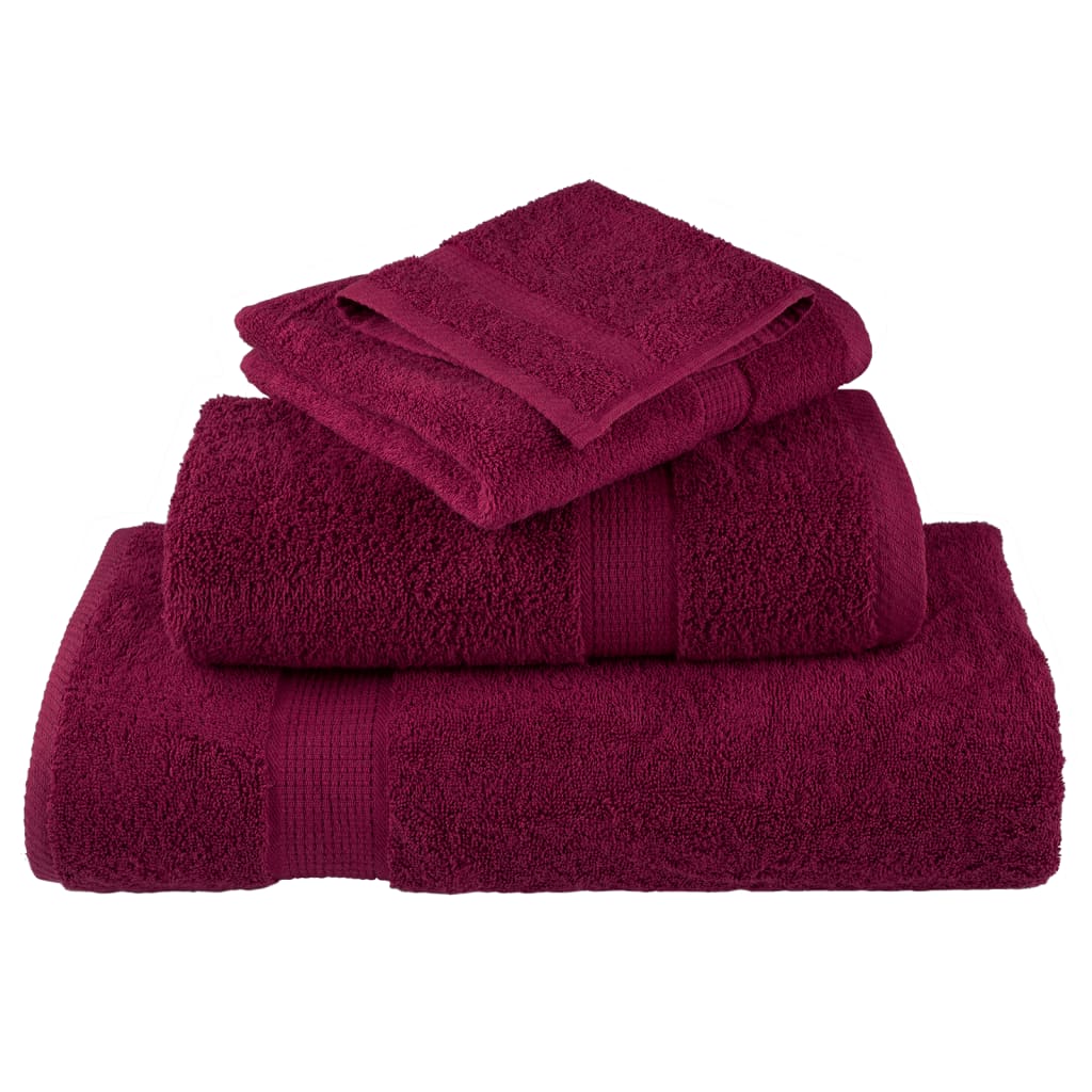 8 tlg. Premium-Handtuch-Set SOLUND Bordeaux 600 g/m²