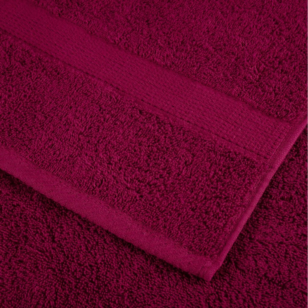 8 tlg. Premium-Handtuch-Set SOLUND Bordeaux 600 g/m²