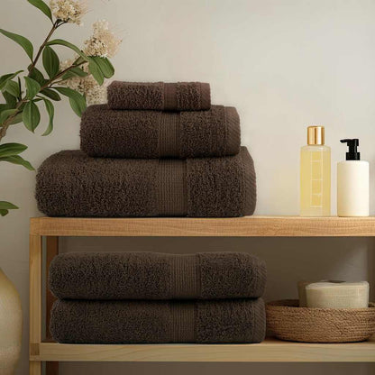 8 tlg. Premium-Handtuch-Set SOLUND Braun 600 g/m²