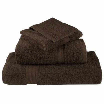 8 tlg. Premium-Handtuch-Set SOLUND Braun 600 g/m²