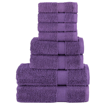 8 tlg. Premium-Handtuch-Set SOLUND Lila 600 g/m²