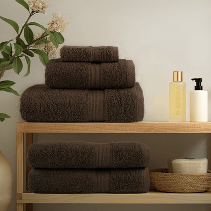 12 tlg. Premium-Handtuch-Set SOLUND Braun 600 g/m²