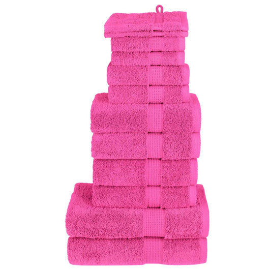 12 tlg. Premium-Handtuch-Set SOLUND Rosa 600 g/m²