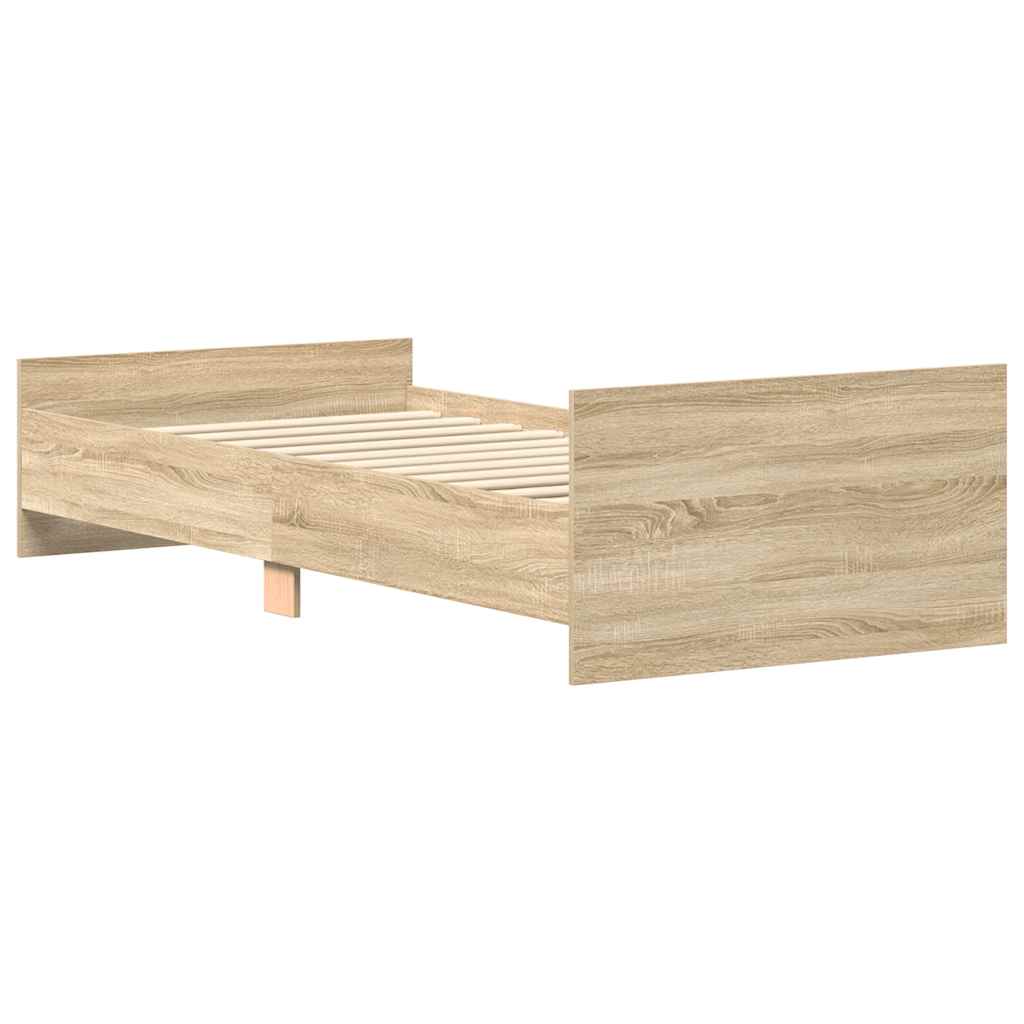Bettgestell ohne Matratze Sonoma-Eiche 90x200 cm Holzwerkstoff