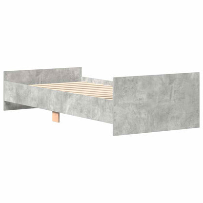 Bettgestell Betongrau 90x200 cm Holzwerkstoff