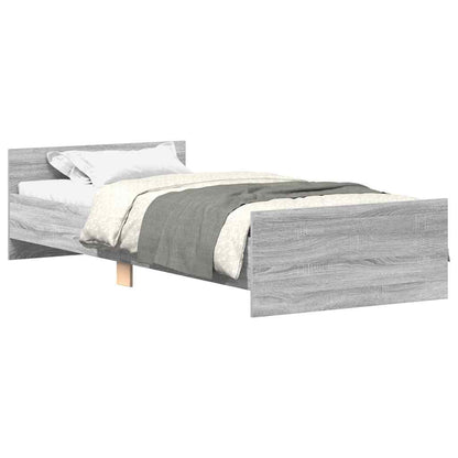 Bettgestell Grau Sonoma 90x200 cm Holzwerkstoff