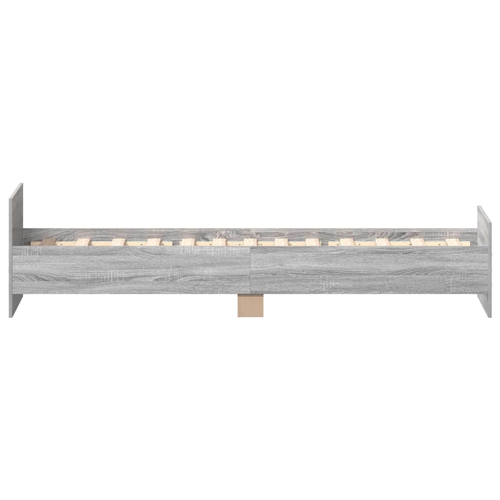 Bettgestell Grau Sonoma 90x200 cm Holzwerkstoff