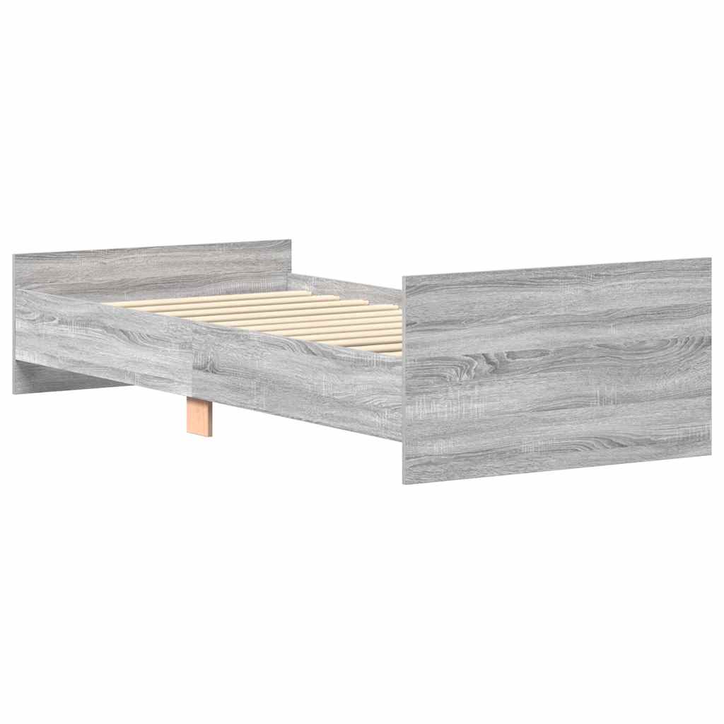 Bettgestell Grau Sonoma 90x200 cm Holzwerkstoff