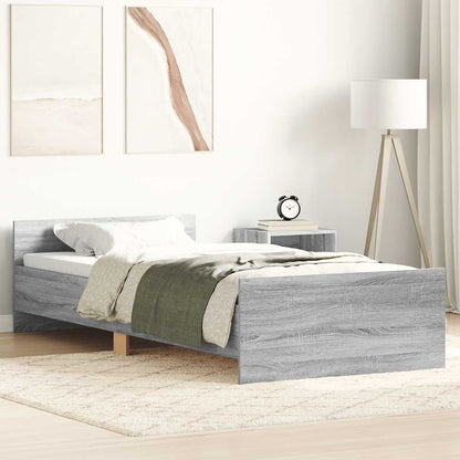 Bettgestell Grau Sonoma 90x200 cm Holzwerkstoff