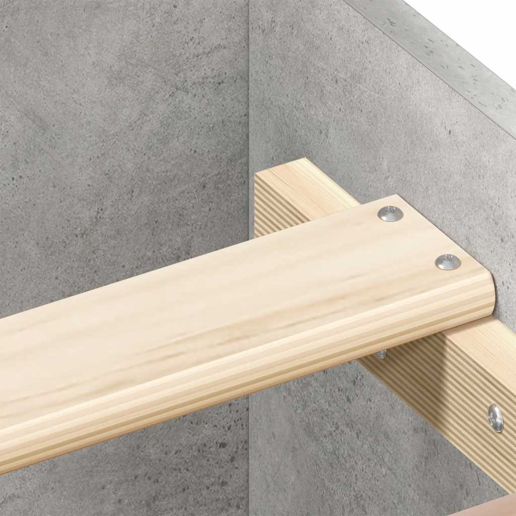 Bettgestell Betongrau 100x200 cm Holzwerkstoff