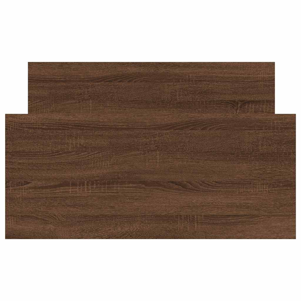 Bettgestell ohne Matratze Braun Eiche 100x200 cm Holzwerkstoff