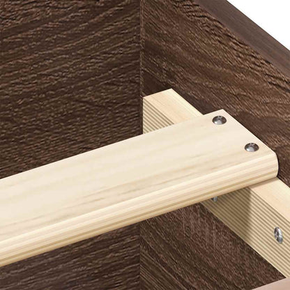 Bettgestell ohne Matratze Braun Eiche 100x200 cm Holzwerkstoff