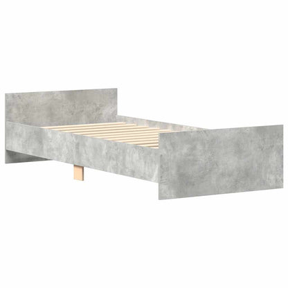 Bettgestell Betongrau 90x190 cm Holzwerkstoff