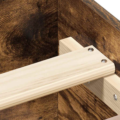 Bettgestell ohne Matratze Räuchereiche 90x190 cm Holzwerkstoff