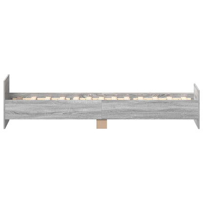 Bettgestell Grau Sonoma 90x190 cm Holzwerkstoff