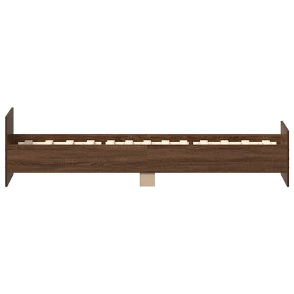 Bettgestell ohne Matratze Braun Eiche 90x190 cm Holzwerkstoff
