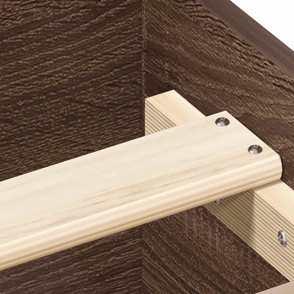 Bettgestell ohne Matratze Braun Eiche 90x190 cm Holzwerkstoff