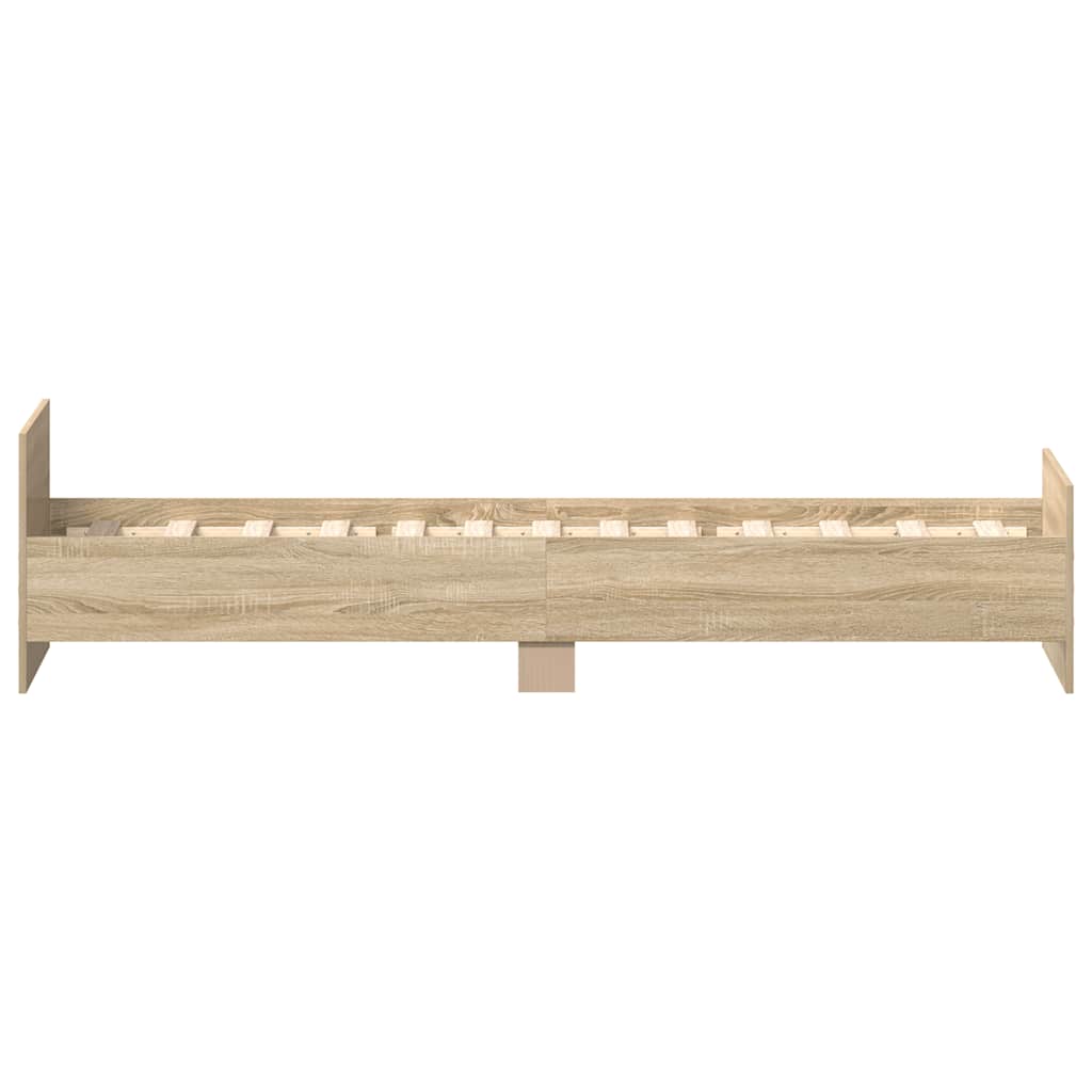Bettgestell ohne Matratze Sonoma-Eiche 75x190 cm Holzwerkstoff