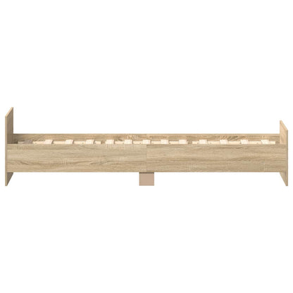 Bettgestell ohne Matratze Sonoma-Eiche 75x190 cm Holzwerkstoff