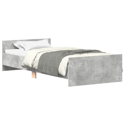 Bettgestell Betongrau 75x190 cm Holzwerkstoff