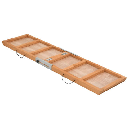 Hunderampe Grau 120x30 cm Massivholz Tanne