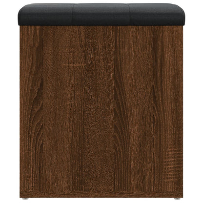 Sitzbank mit Stauraum Braun Eiche 42x42x45 cm Holzwerkstoff