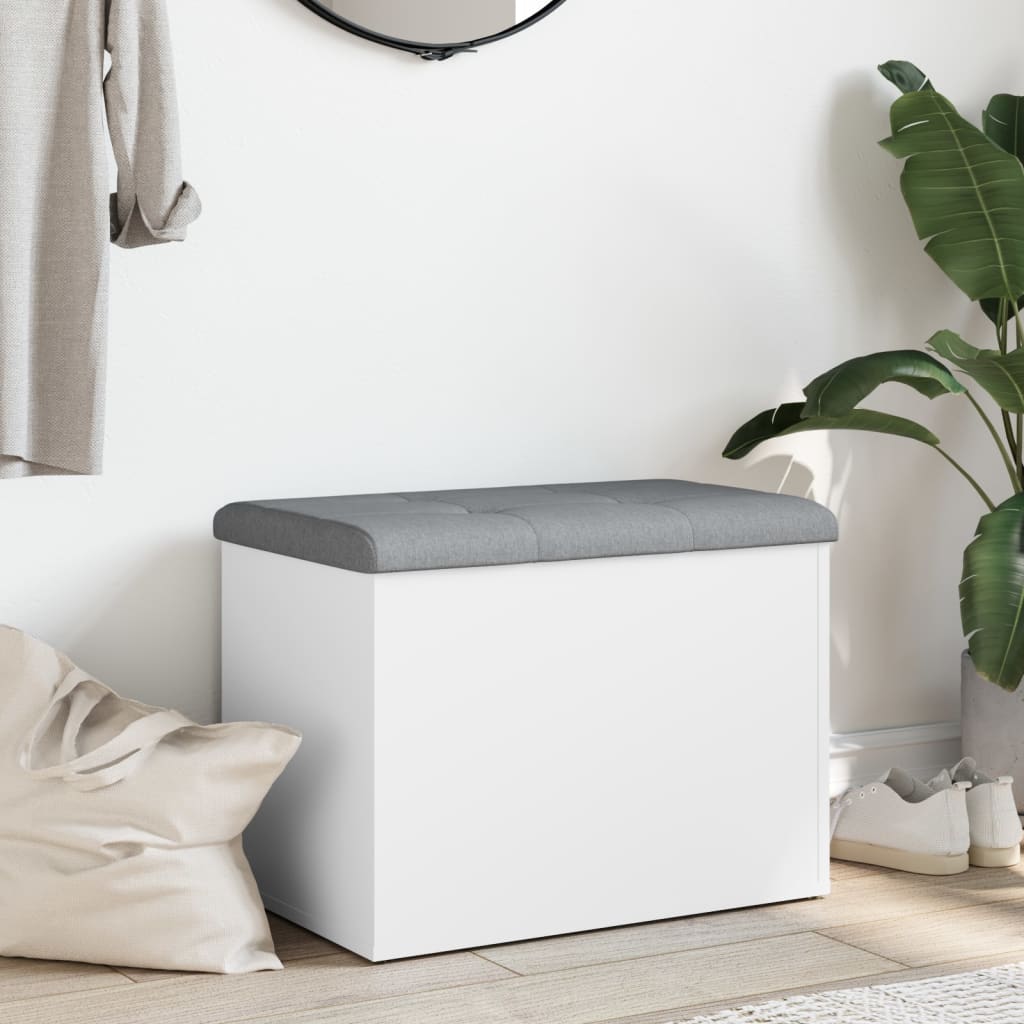 Aufbewahrungsbank Weiß 62 x 42 x 45 cm Holzwerkstoff