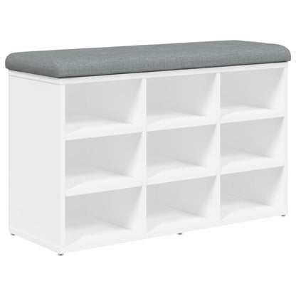 Schuhbank Weiß 82 x 32 x 50 cm Holzwerkstoff