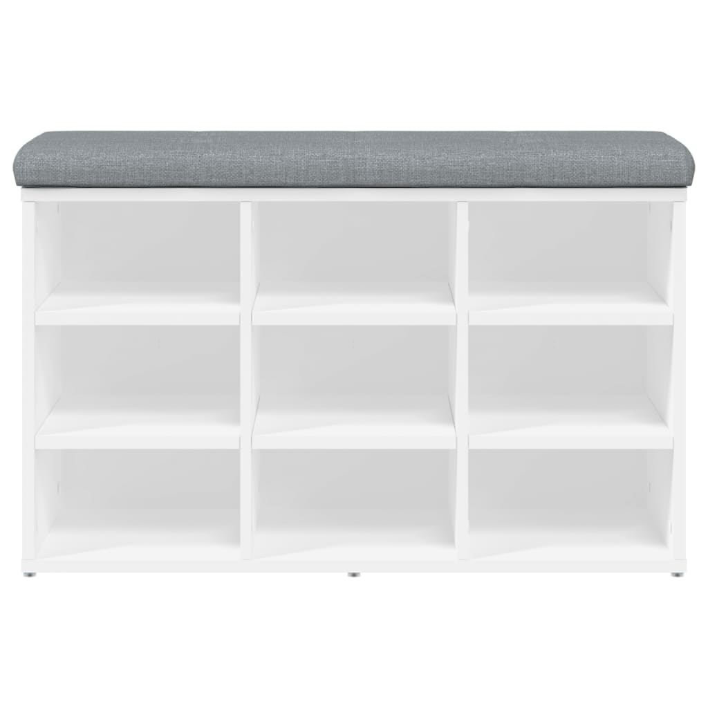 Schuhbank Weiß 82 x 32 x 50 cm Holzwerkstoff
