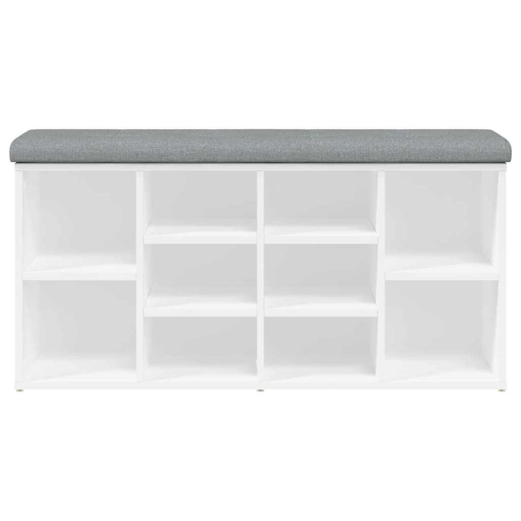 Schuhbank Weiß 102 x 32 x 50 cm Holzwerkstoff