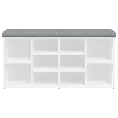 Schuhbank Weiß 102 x 32 x 50 cm Holzwerkstoff