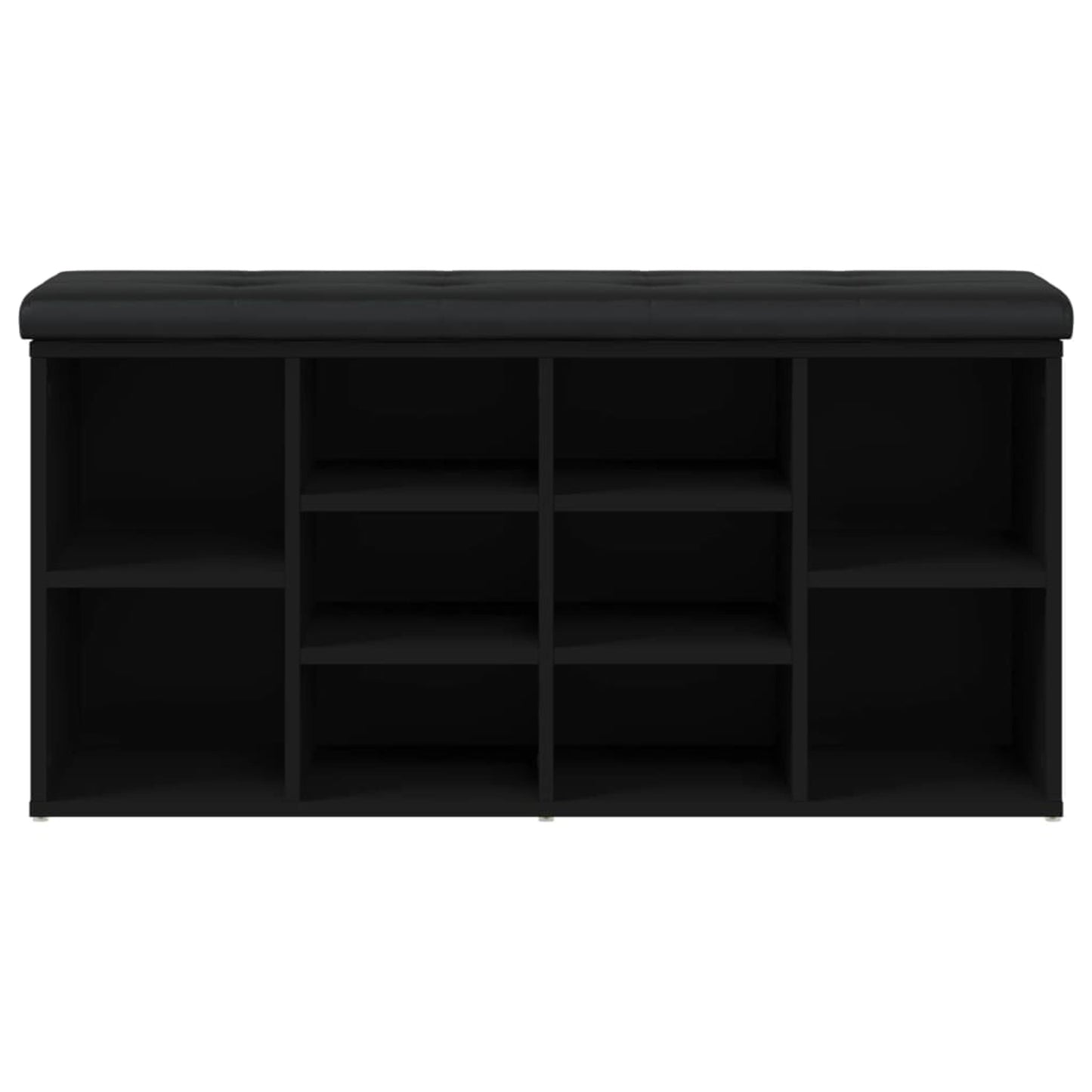 Schuhbank Schwarz 102x32x50 cm Holzwerkstoff