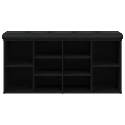 Schuhbank Schwarz 102x32x50 cm Holzwerkstoff