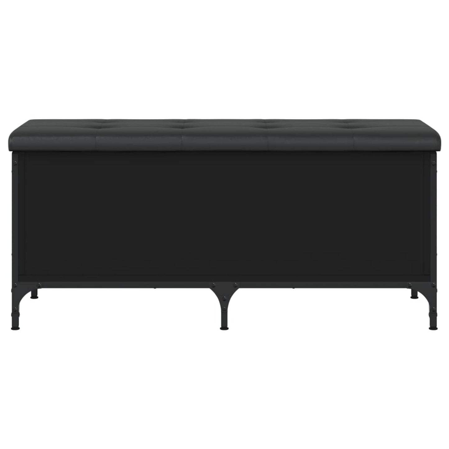 Sitzbank mit Stauraum Schwarz 102x42x45 cm Holzwerkstoff