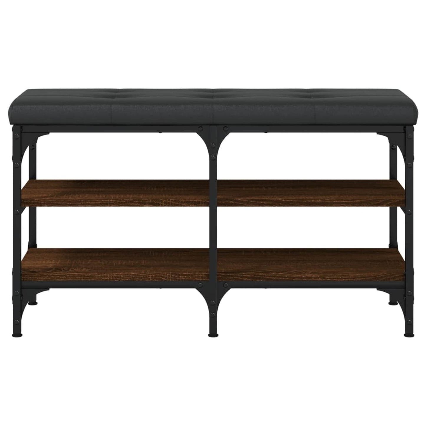 Schuhbank Braun Eichen-Optik 82x32x47 cm Holzwerkstoff