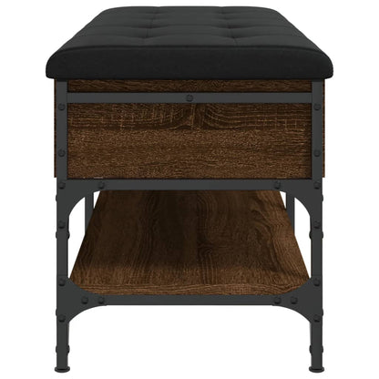 Schuhbank Braun Eichen-Optik 102x42x45 cm Holzwerkstoff