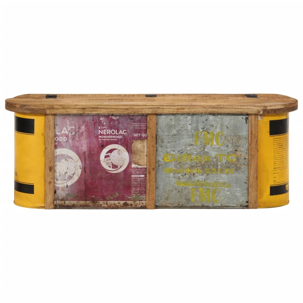 Sitzbank mit Stauraum / Sideboard 120x30x40 cm Altholz Massiv