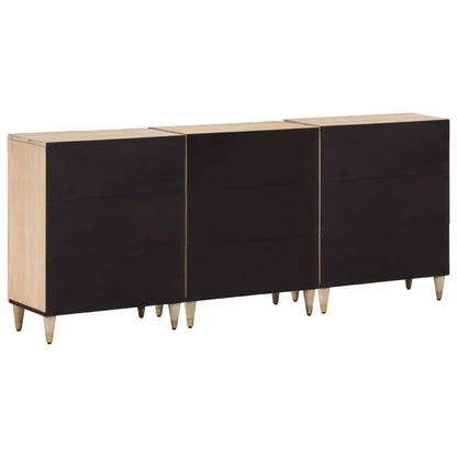 Beistellschränke 3 Stk. 60x33x75 cm Massivholz Mango