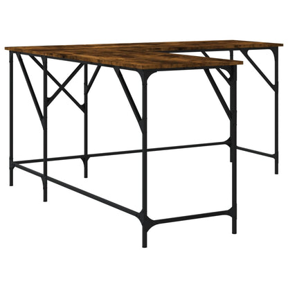 Schreibtisch Räuchereiche 149x149x75 cm Holzwerkstoff