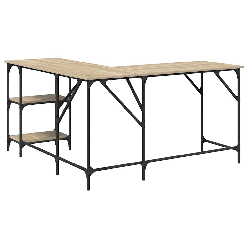 Schreibtisch Sonoma-Eiche 139x139x75 cm Holzwerkstoff