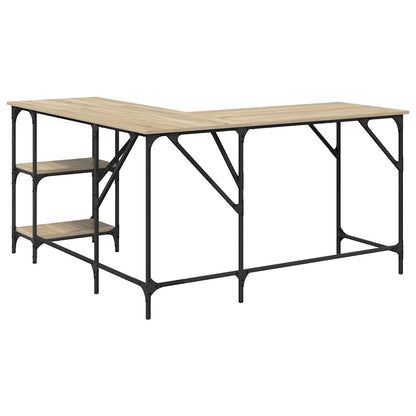 Schreibtisch Sonoma-Eiche 139x139x75 cm Holzwerkstoff
