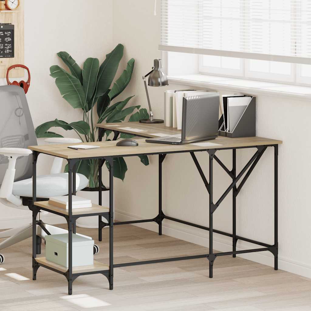 Schreibtisch Sonoma-Eiche 139x139x75 cm Holzwerkstoff