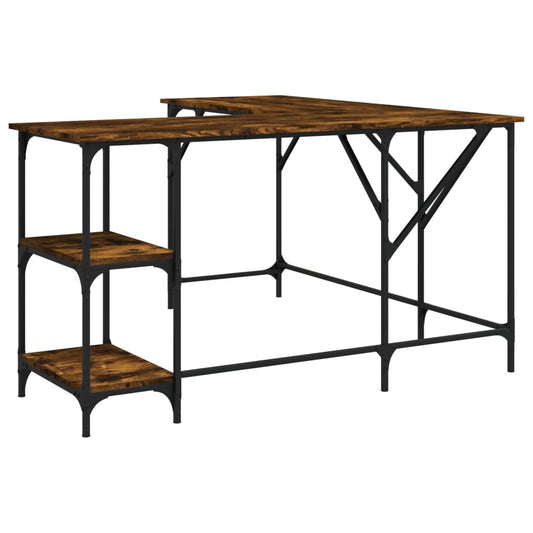 Schreibtisch Räuchereiche 139x139x75 cm Holzwerkstoff
