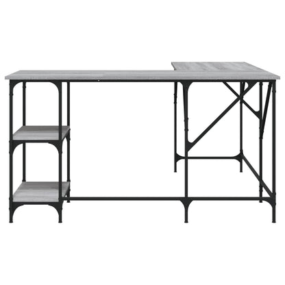 Schreibtisch Grau Sonoma 139x139x75 cm Holzwerkstoff