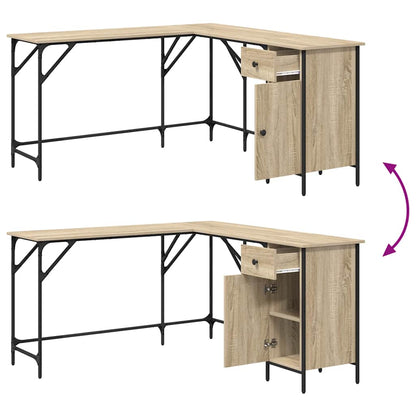 Schreibtisch Sonoma-Eiche 141x141x75 cm Holzwerkstoff