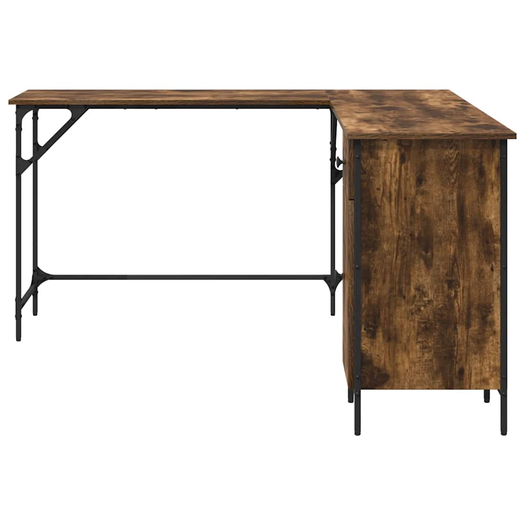 Schreibtisch Räuchereiche 141x141x75 cm Holzwerkstoff